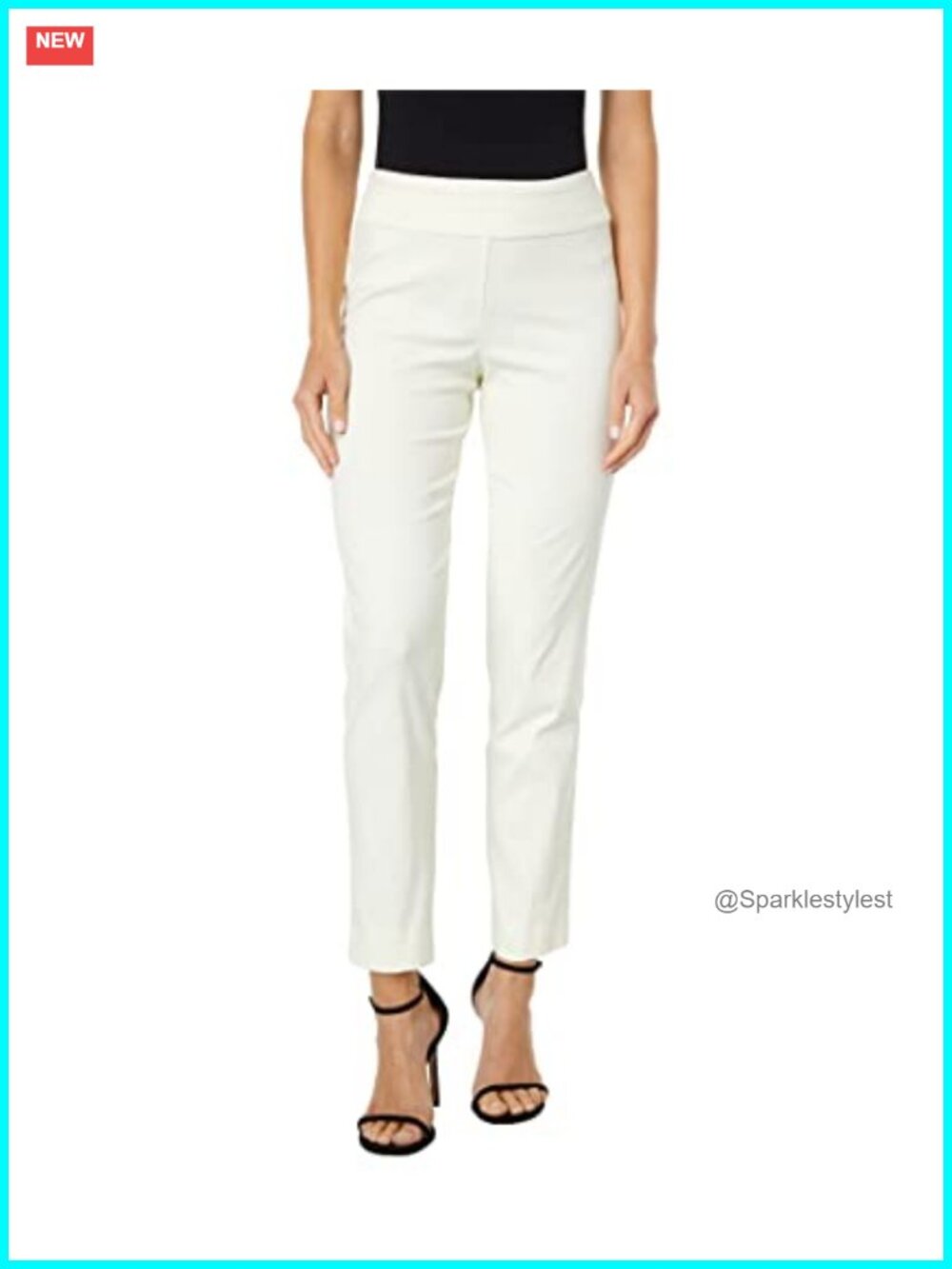 High Rise Pull-On Skinny Ankle Pants with Tummy Control